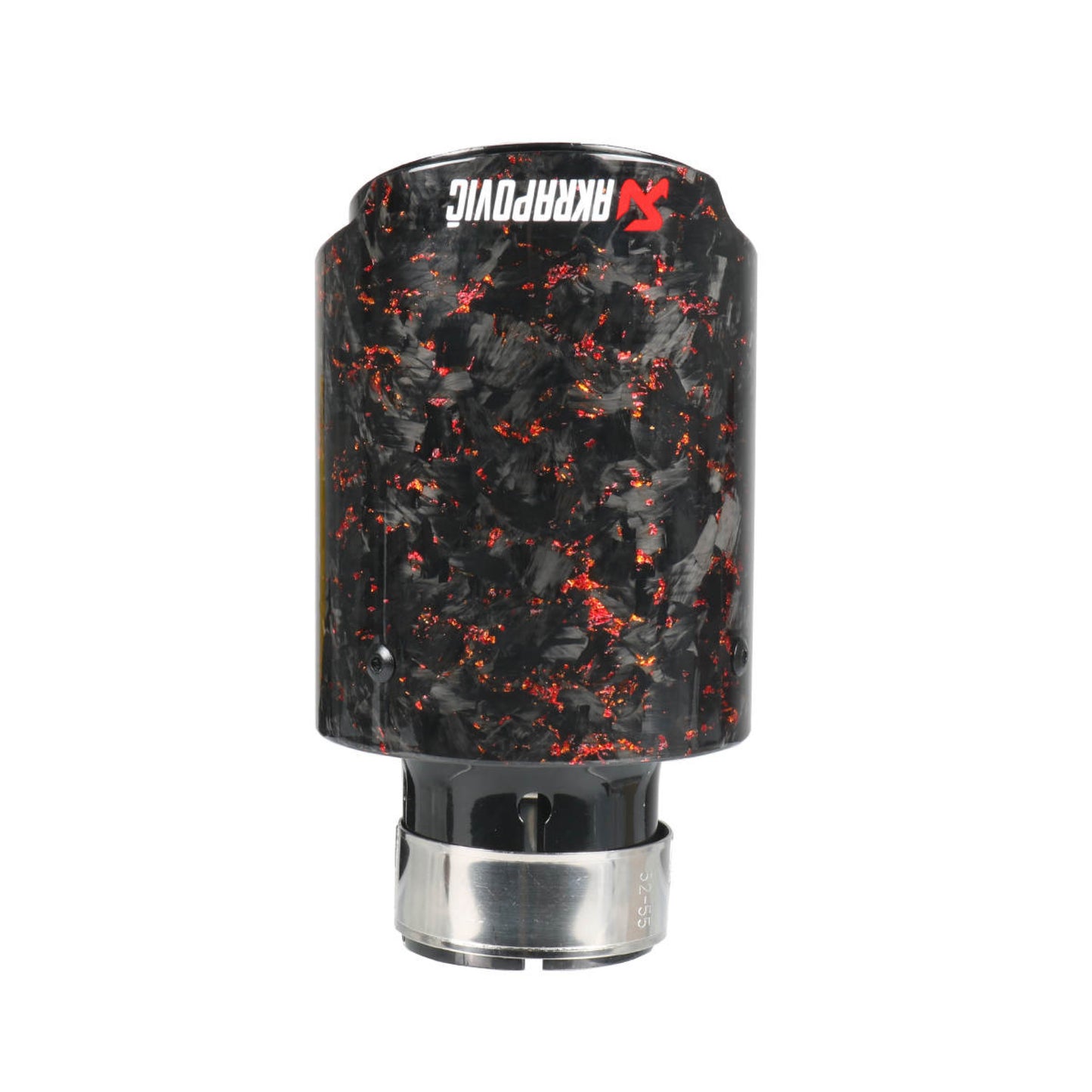 LIMITED EDITION Single Tip Akrapovic Forged Black/Red with Foil “Gold”