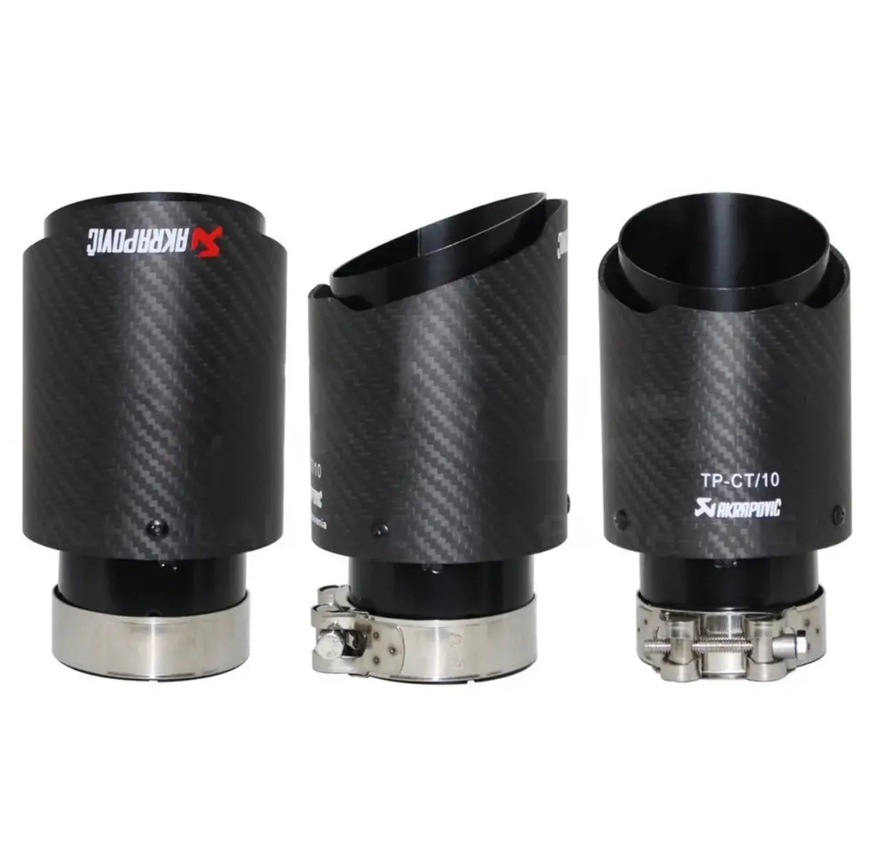 Single Tip (2PCS) Black with Carbon Fiber “Matte”