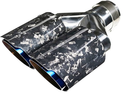 Dual Tip Akrapovic Carbon Fiber Forged Blue