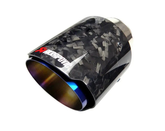 Single Tip (2PCS) Akrapovic Forged Carbon Fiber Blue